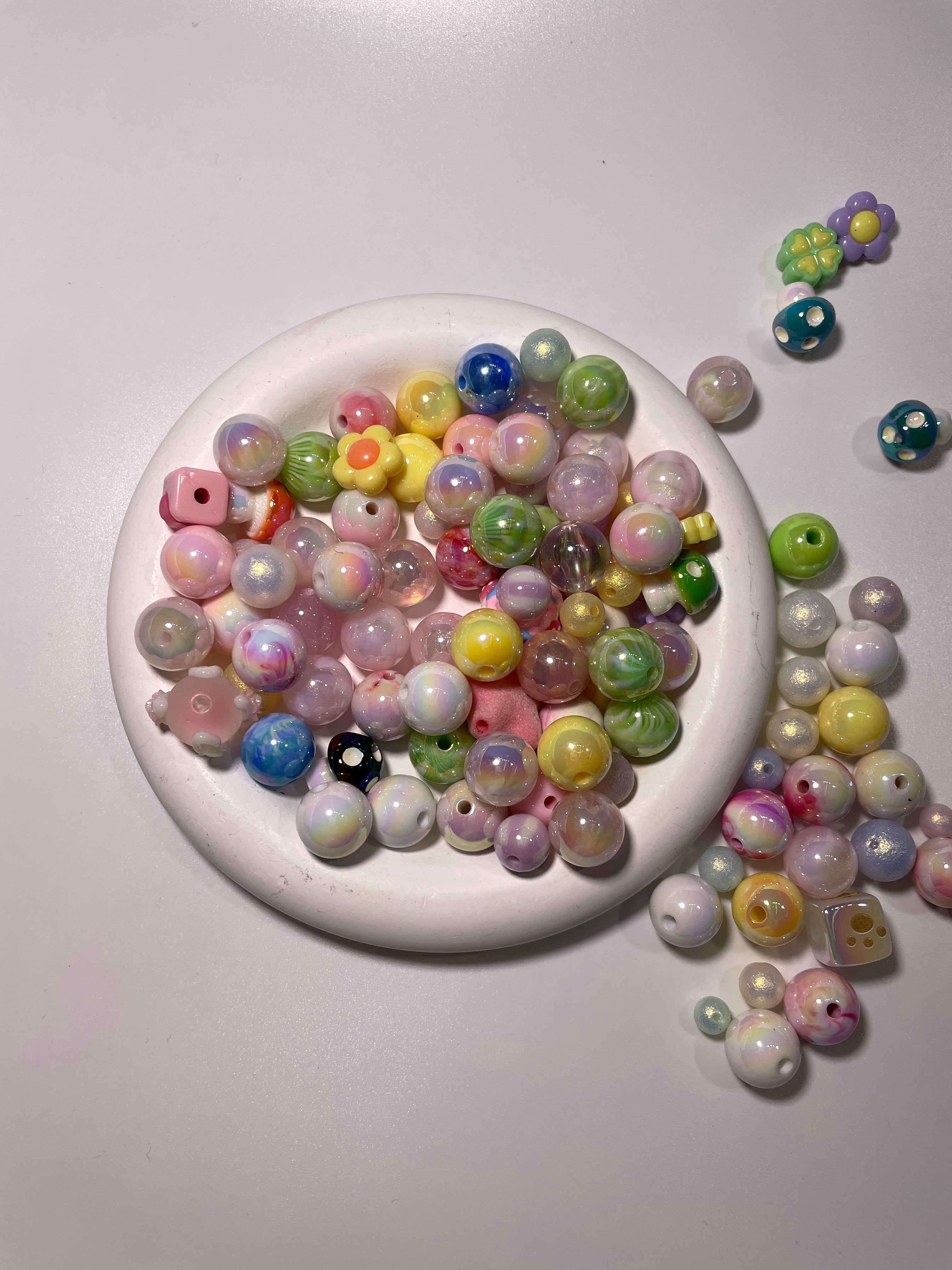 DIY Beads with Metal Coating for Craft Projects Adds Creativity and Versatile Use Ideal for Personalized Touch in Crafts