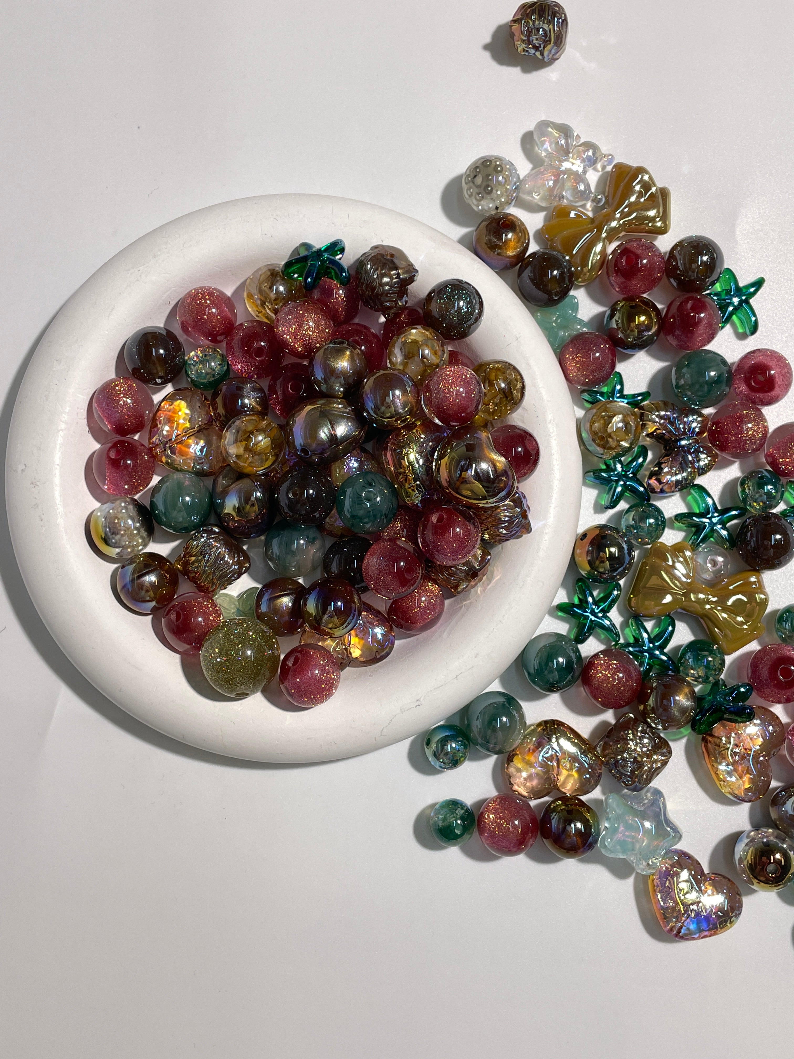 DIY Beads with Metal Coating for Craft Projects Adds Creativity and Versatile Use Ideal for Personalized Touch in Crafts