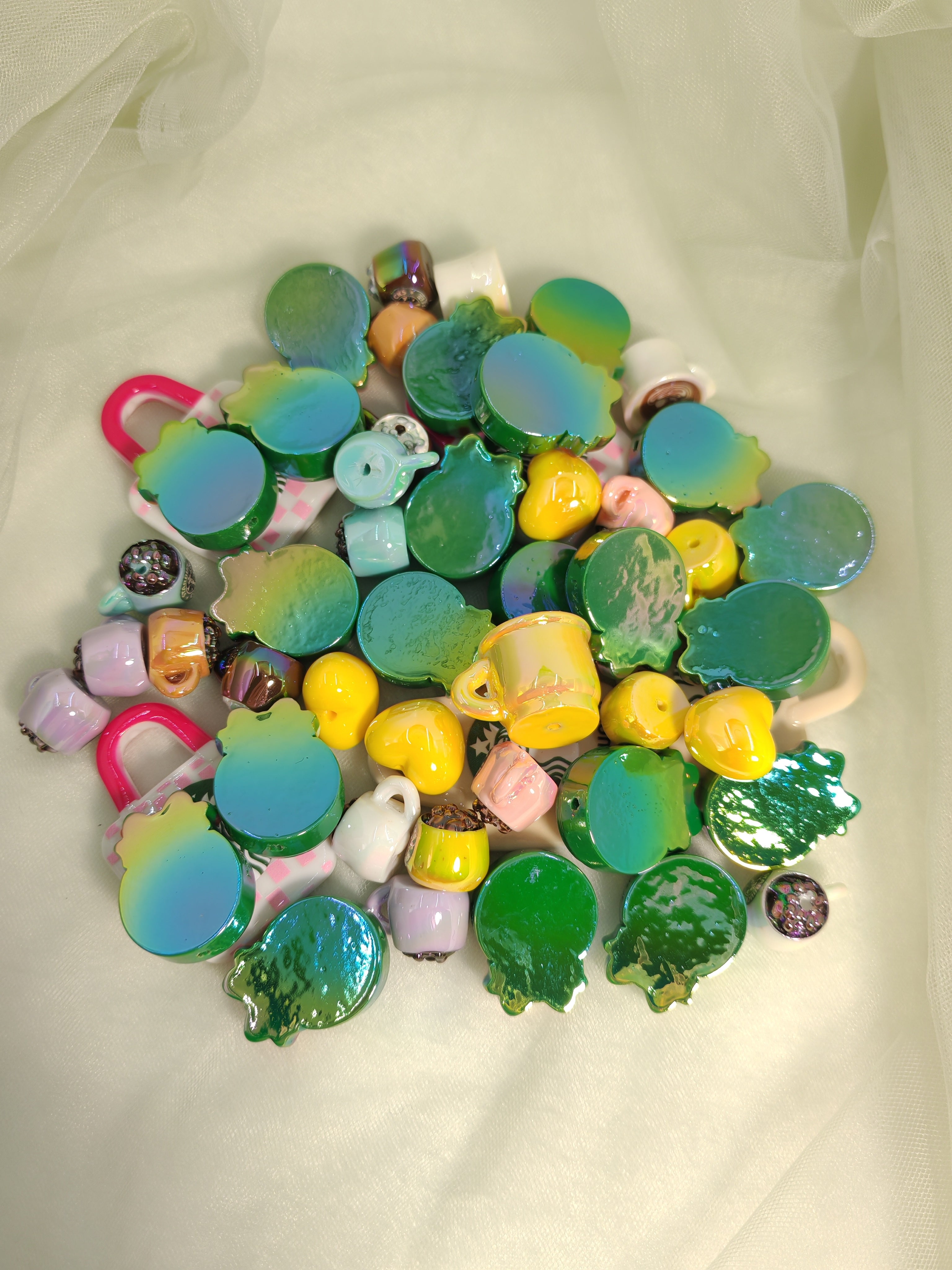 DIY Beads with Metal Coating for Craft Projects Adds Creativity and Versatile Use Ideal for Personalized Touch in Crafts