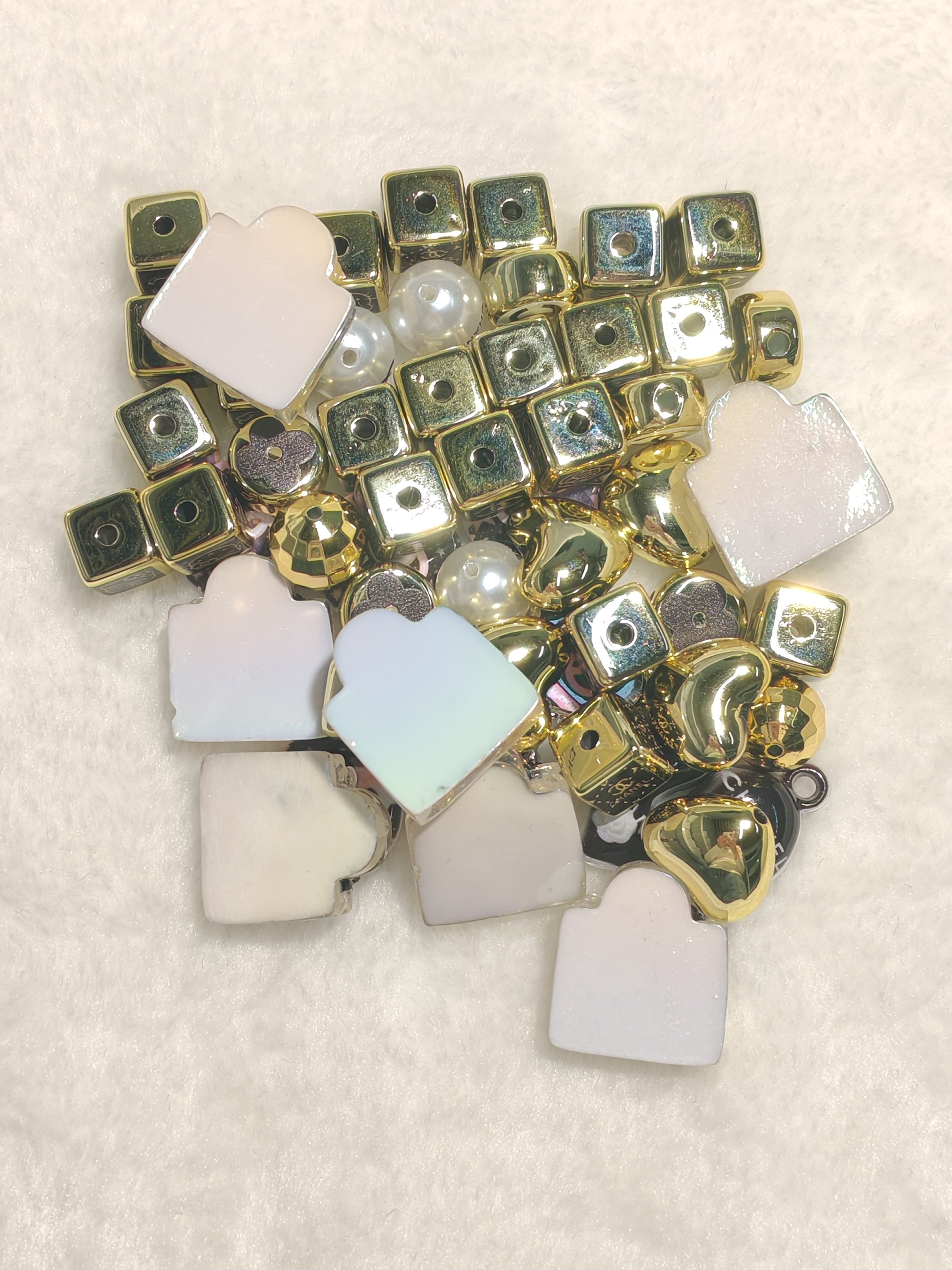 DIY Beads with Metal Coating for Craft Projects Adds Creativity and Versatile Use Ideal for Personalized Touch in Crafts