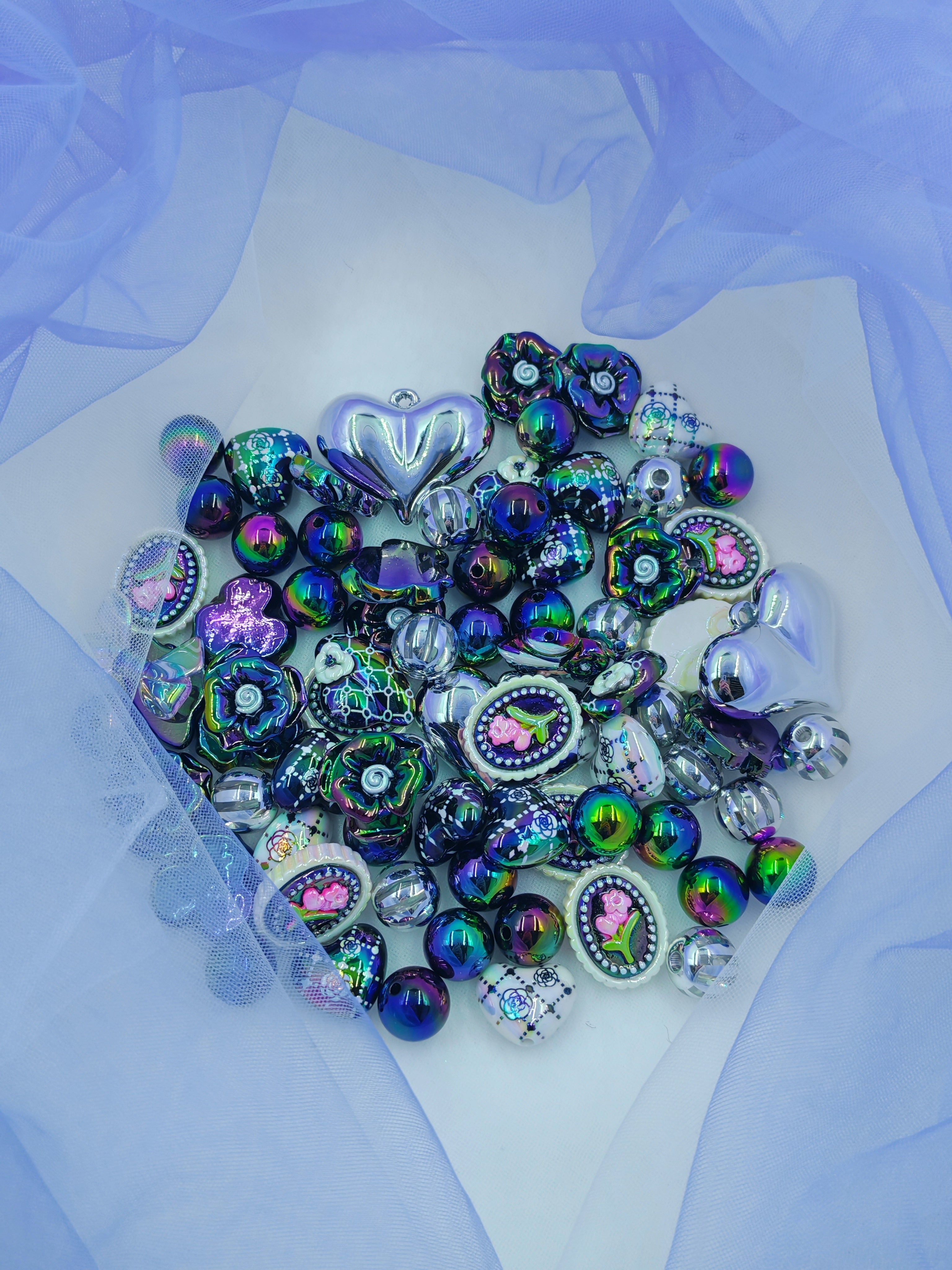 DIY Beads with Metal Coating for Craft Projects Adds Creativity and Versatile Use Ideal for Personalized Touch in Crafts