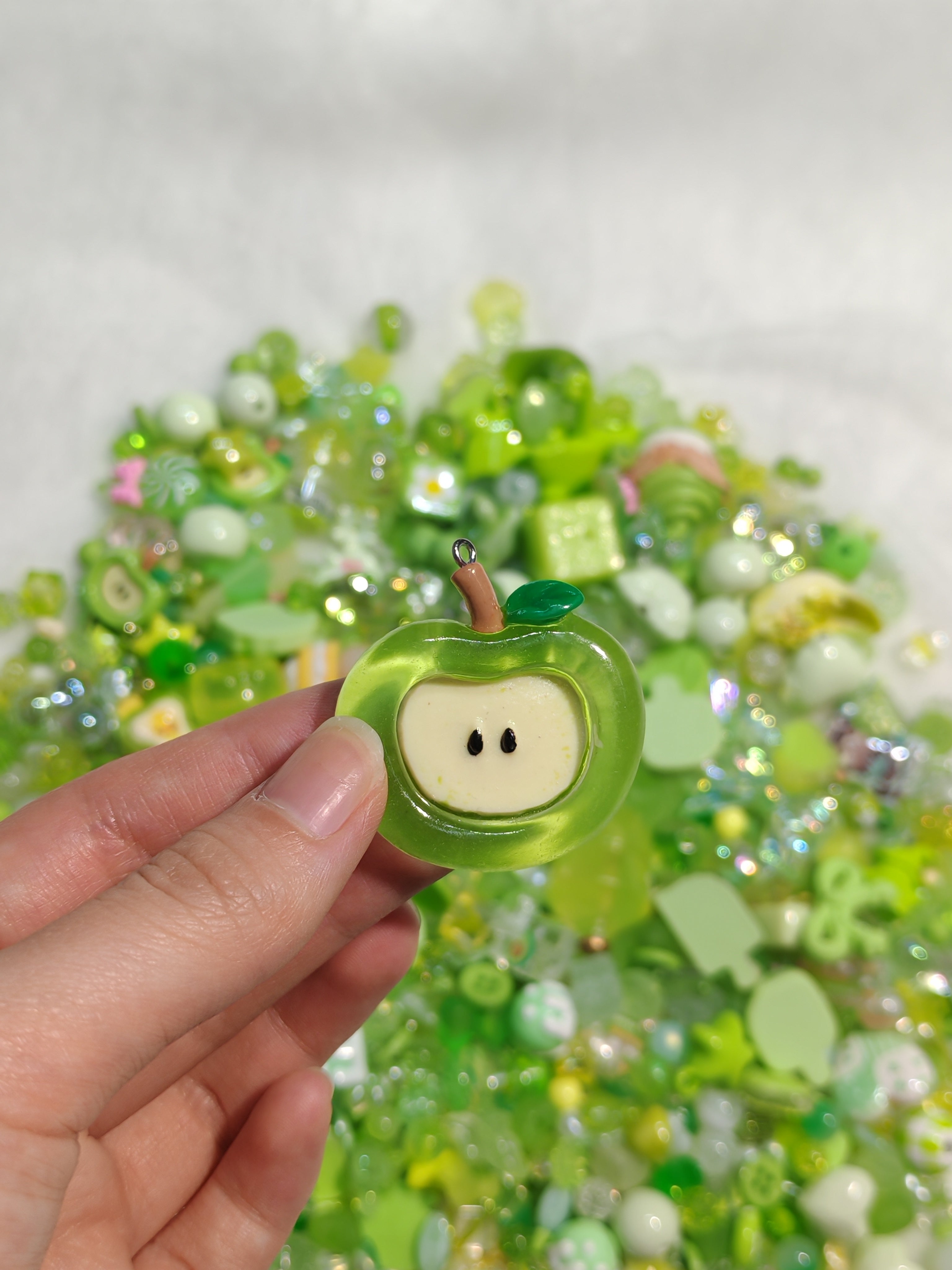 Green and Orange Beads Assortment for Crafting and Jewelry Perfect for Creative Projects and Versatile Crafting Needs