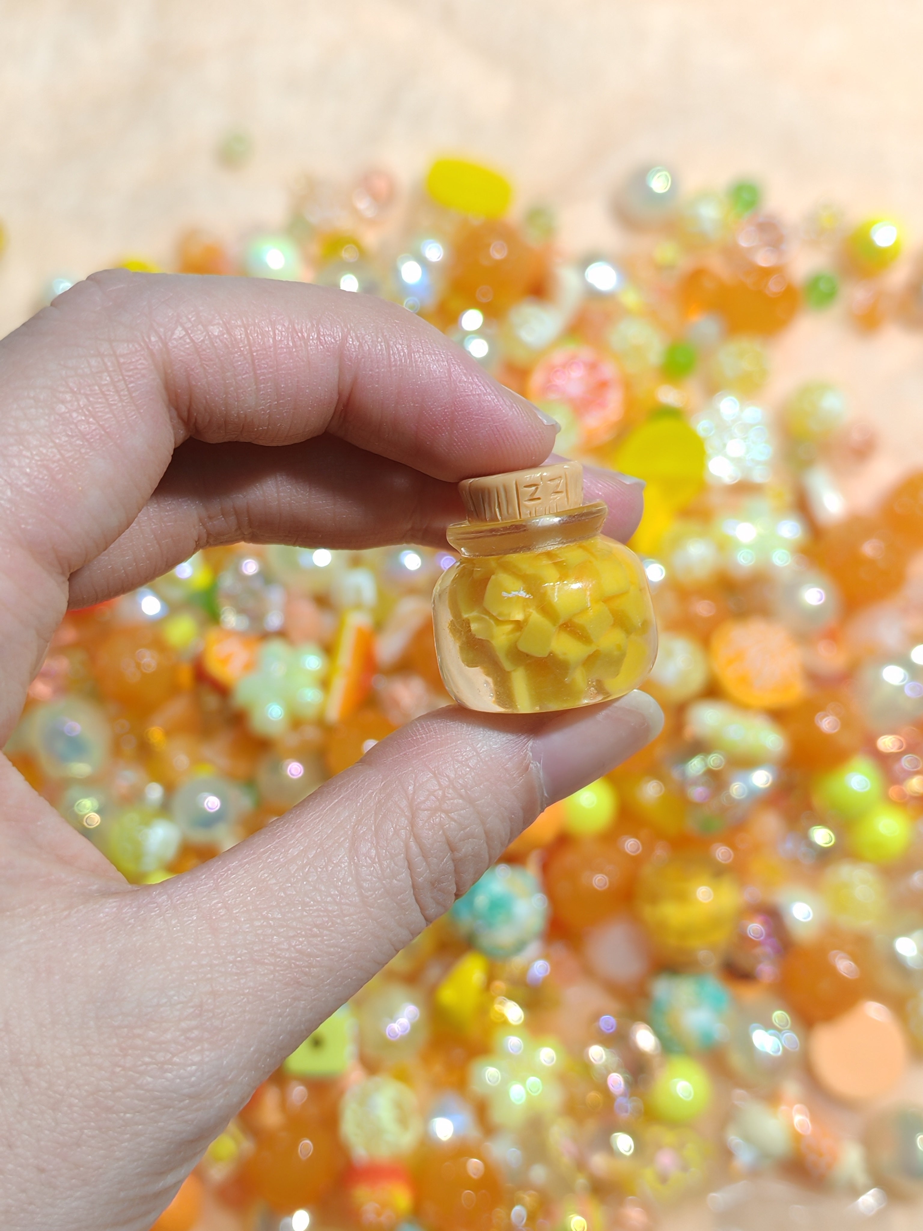 Green and Orange Beads Assortment for Crafting and Jewelry Perfect for Creative Projects and Versatile Crafting Needs